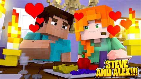 Minecraft Steve Love Alex