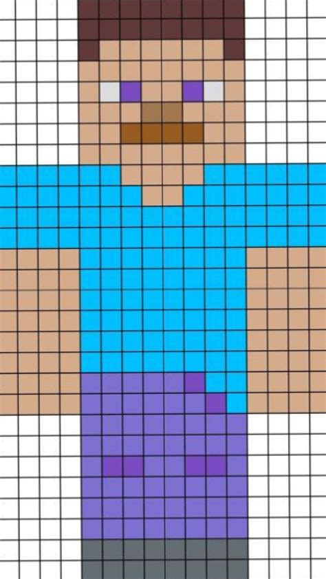 Minecraft Steve Pixel Art