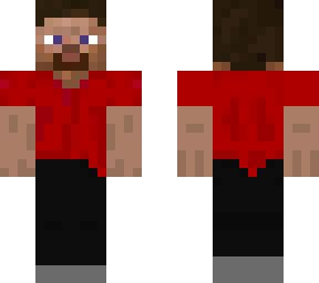 Minecraft Steve Red Shirt