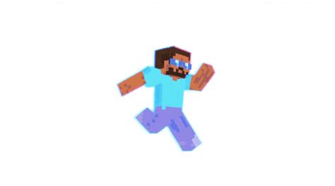 Minecraft Steve Running Gif
