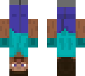 Minecraft Steve Upside Down