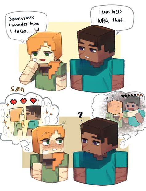 Minecraft Steve X Alex