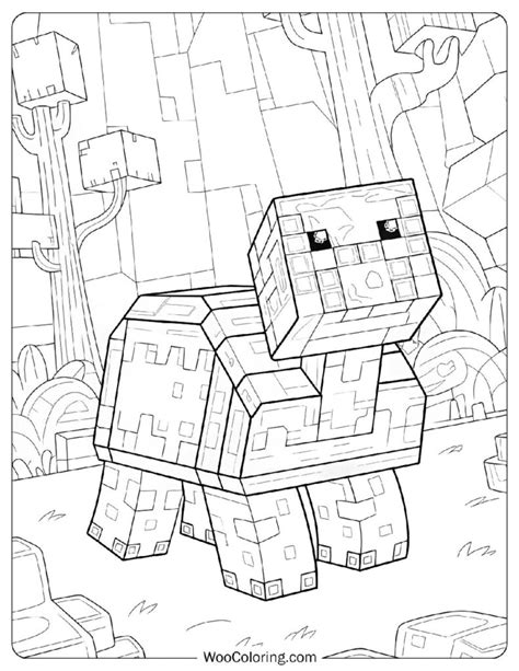 Minecraft Tiny Turtle Coloring Pages