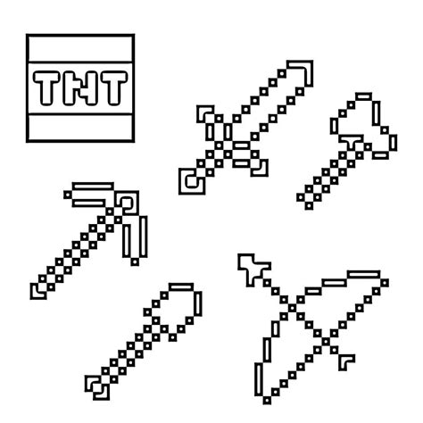Minecraft Tool Coloring Pages