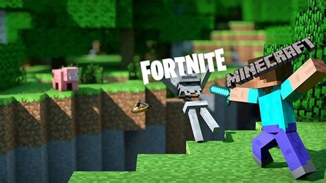 Minecraft Vs Fortnite Wallpaper