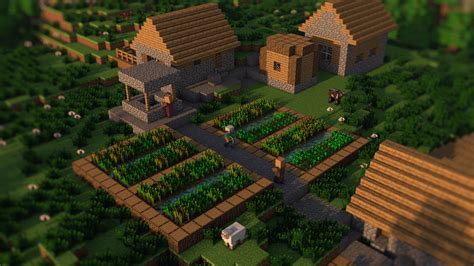 Minecraft Wallpaper Village