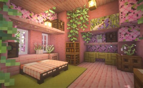 Minecraft bedroom nature