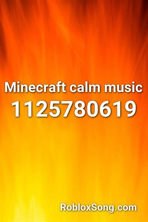 Minecraft calm music Roblox ID