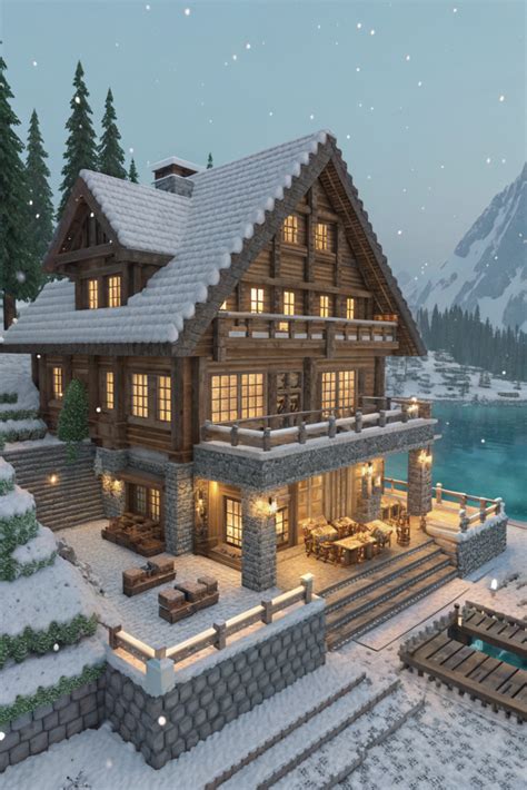Minecraft lodge cabin