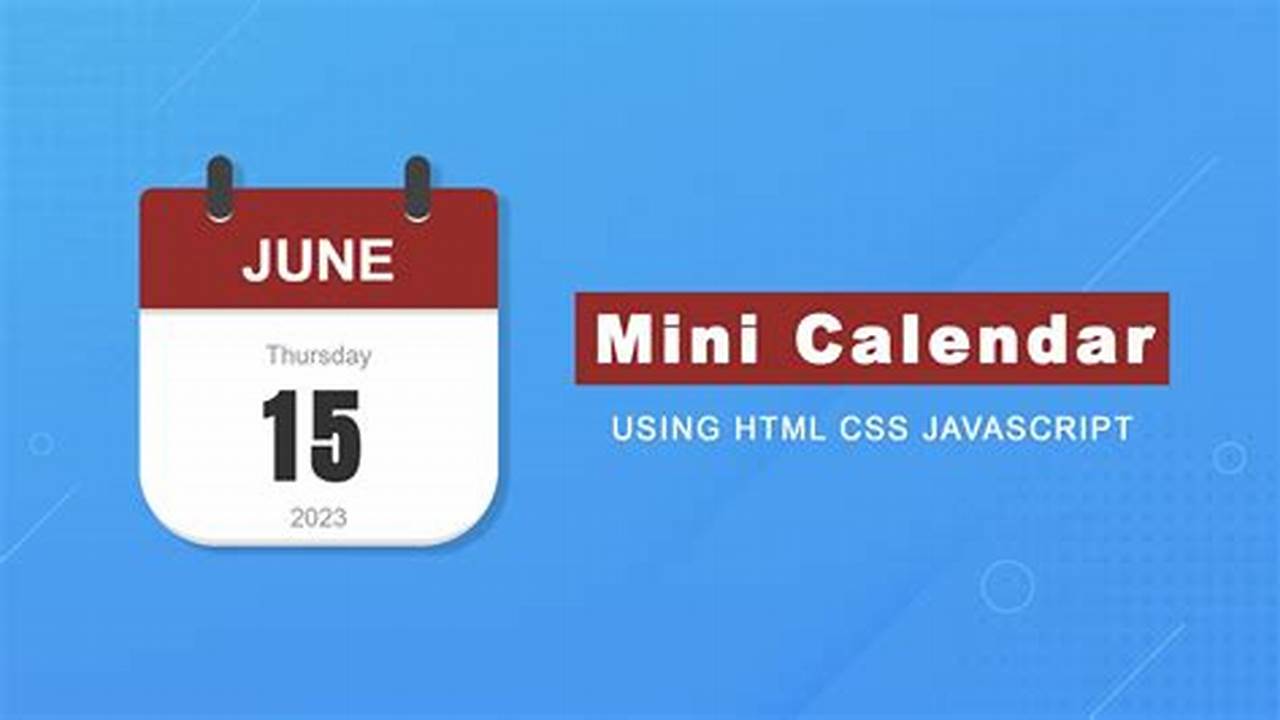 Mini Calendar Html