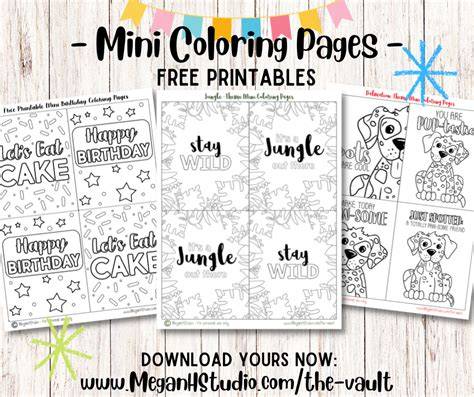 Mini Coloring Pages