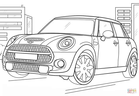 Mini Cooper Coloring Sheets
