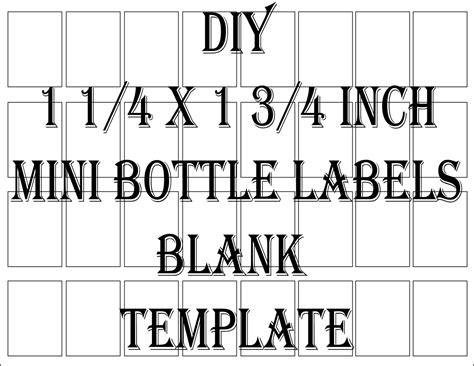 Mini Liquor Bottle Label Template Free