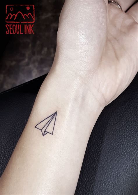 Mini Paper Airplane Tattoo