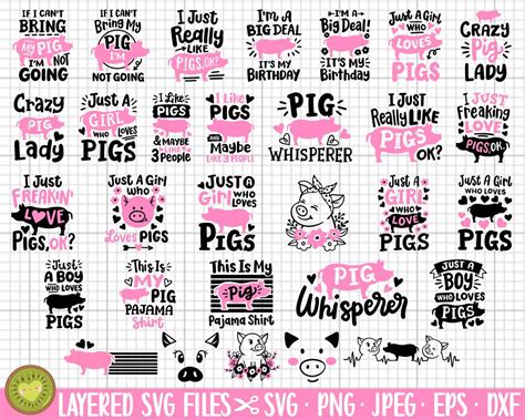 Download Mini Pigs SVG File - SVG Design Commercial Use DXF Files