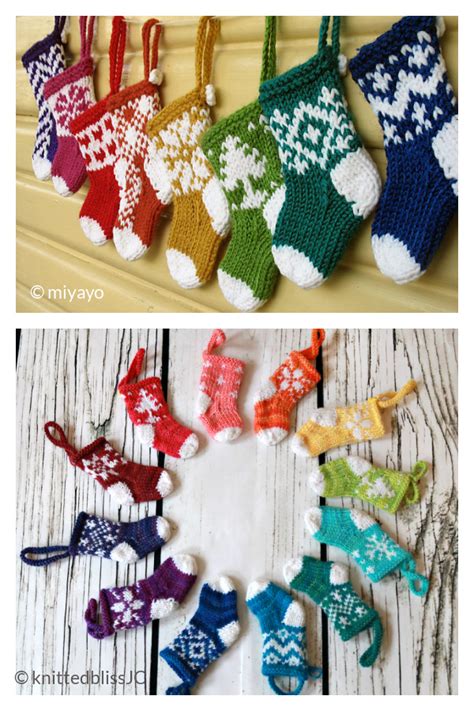 Mini Stocking Advent Calender Knitting Pattern Free