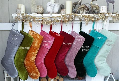 Mini Velvet Christmas Stockings