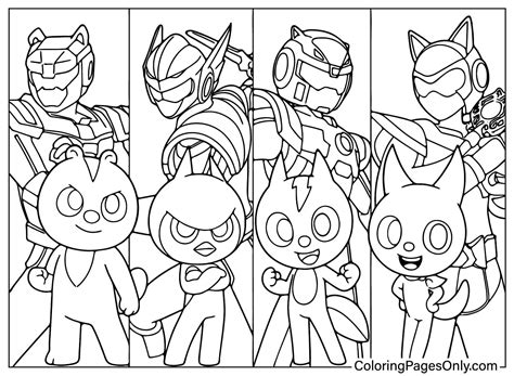 Miniforce Coloring Pages