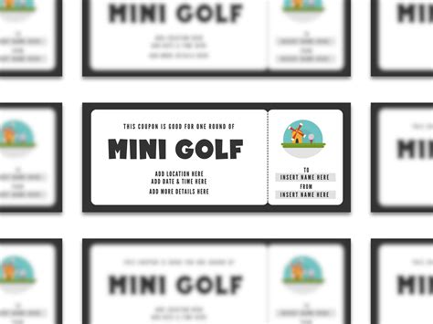 Minigolf Ticket