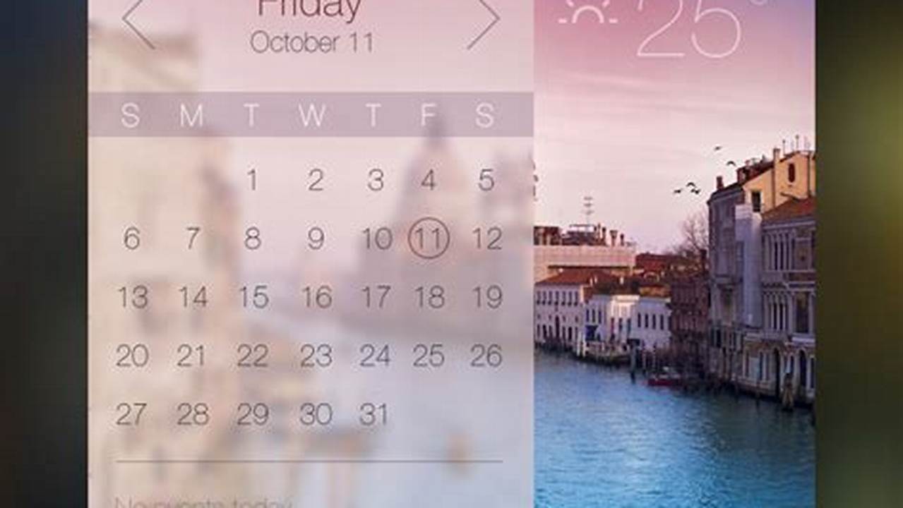 Minimal Calendar Widget