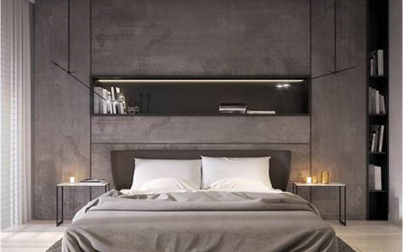 Minimalist Bedroom With Concrete Floors