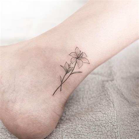 Minimalist Lily Tattoo Small