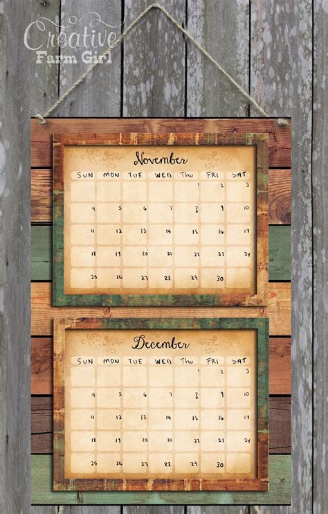 Dry erase calendar rustic calendar barnwood calendar white