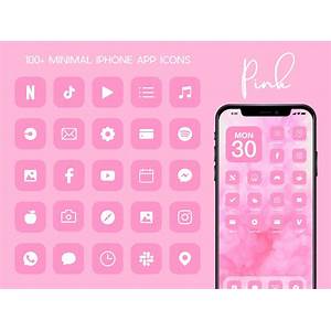 Minimalistic Pink App Icons