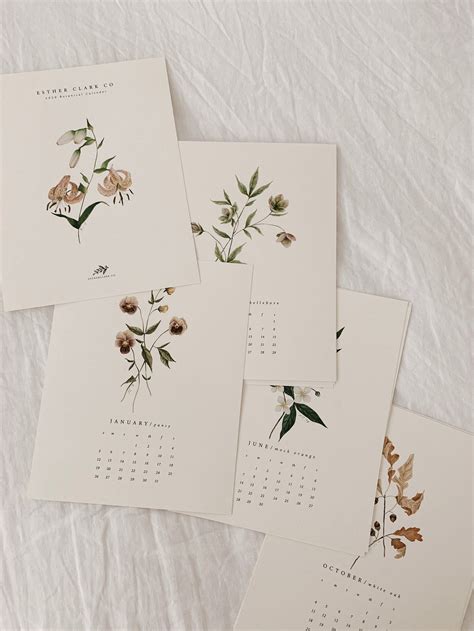 Botanical calendar 2016 Calendar gift tag, Botanical, Beautiful calendar