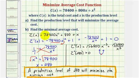 Calculate Your Minimum Average Cost with our Efficient Online Calculator