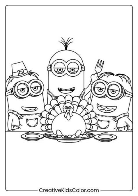 Minion Thanksgiving Coloring Pages