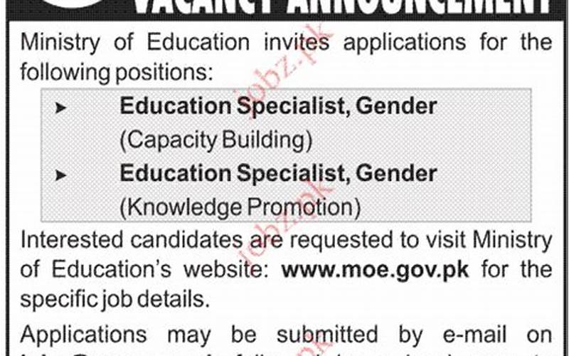 Ministry Of Education Jobs
