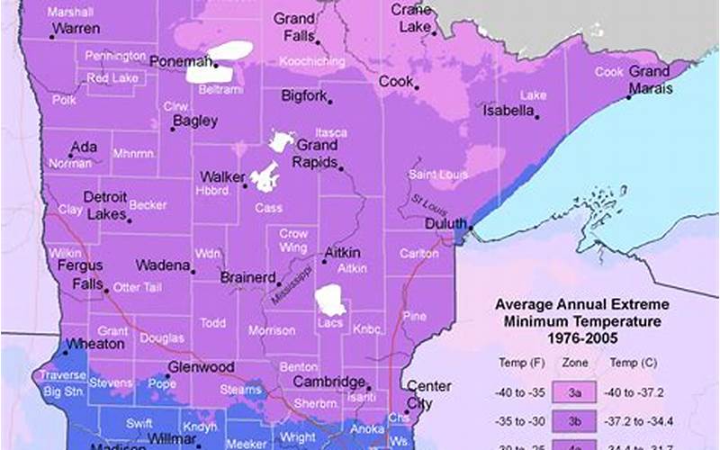 Minnesota Map With Planting Zones