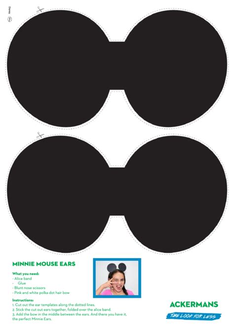 Minnie Ears Template Printable