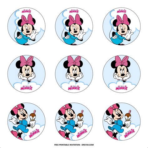 Minnie Mouse Cupcake Toppers Free Printable