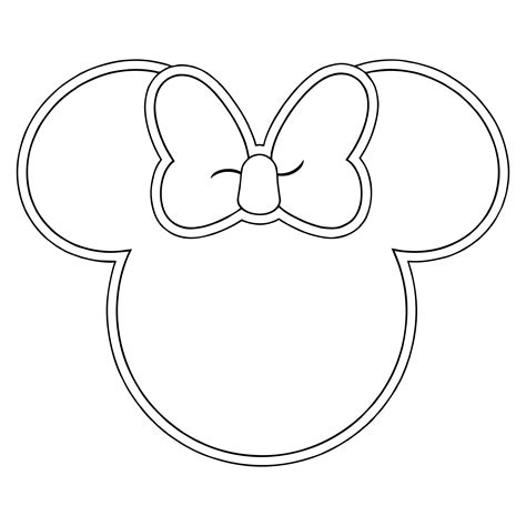 Minnie Head Outline svg Minnie svg dxf png instant Etsy in 2020