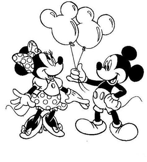 Minnie And Mickey Mouse Coloring Pages Printable