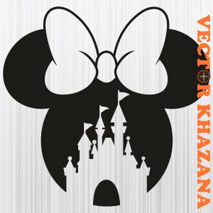 A Magical Castle Adventure: Transform Your Designs with Enchanting Minnie Head and Castle SVG!