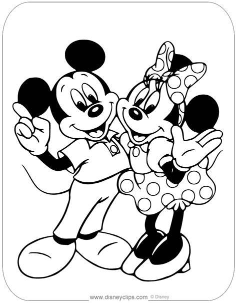 Minnie Mouse And Mickey Coloring Pages