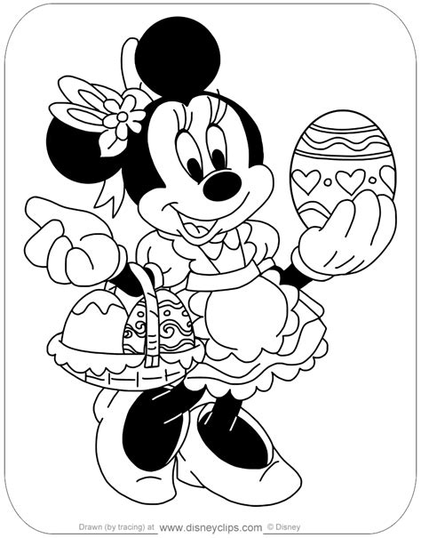 Minnie Mouse Easter Coloring Pages
