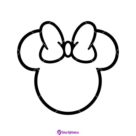 Minnie Head Outline svg Minnie svg dxf png instant Etsy in 2020