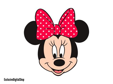 Show your Love for Minnie Mouse with this Enchanting Head SVG Design!