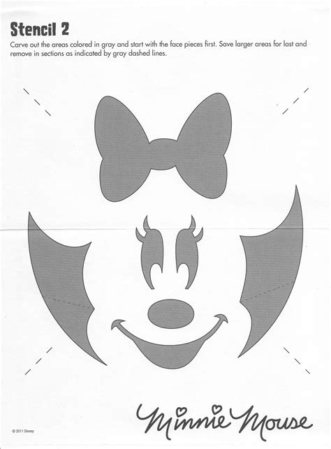 Minnie Mouse Template For Pumpkin Carving