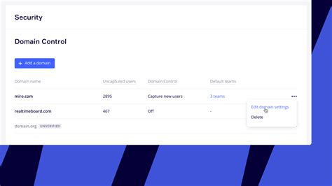 Miro Domain Control