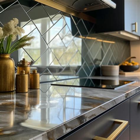 Mirror Tile Backsplash