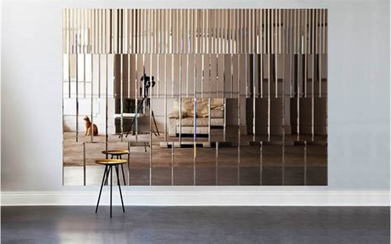 Mirrored Wall With Mirrored Vertical Strips