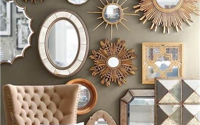 Mirrors With Unique Shapes In Living Room