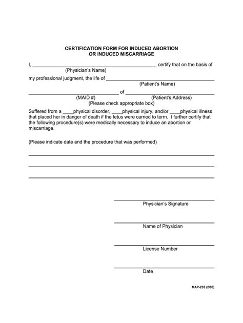 Miscarriage Paperwork From Doctor Template