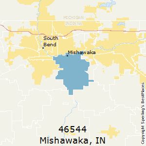 South BendMishawaka, IN Metro Area Wall Map Basic Style by MarketMAPS