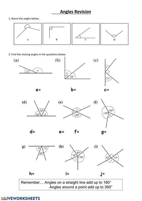 Missing Angles Worksheet – Free Printable Practice Sheets Pdf - DID YOU ...